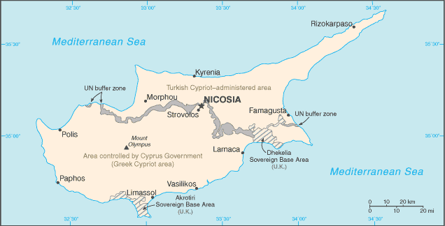 MAP OF CYRPUS