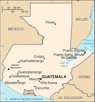MAP OF GUATEMALA