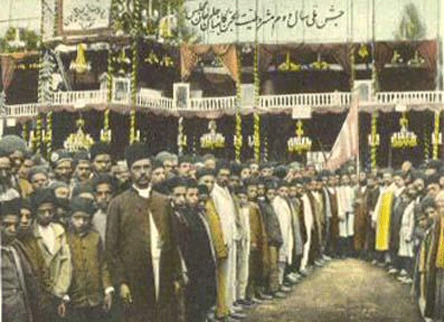 A Jewish gathering celebrates the second anniversary of the Iranian Constitutional Revolution in Tehran.